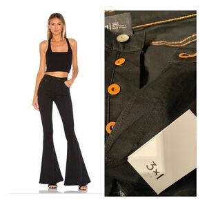 3x1 Mimi Cuttrell womens black flare leg stretch denim jeans size 32
New With T